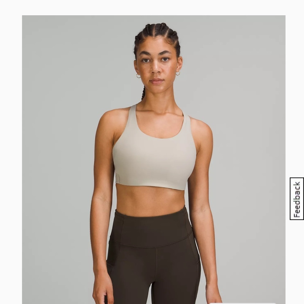 guc lululemon Energy Bra *High
Support Sports Bra raw linen 34c